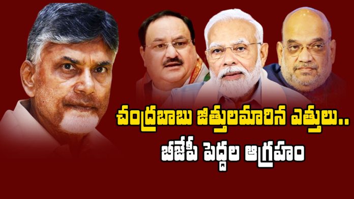 bjp national leadership is very angry with chandrababu behavior